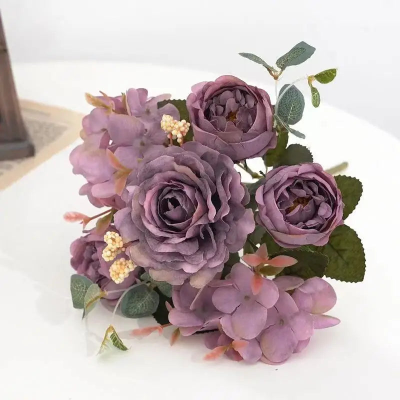 Vintage Silk Peony Bouquet