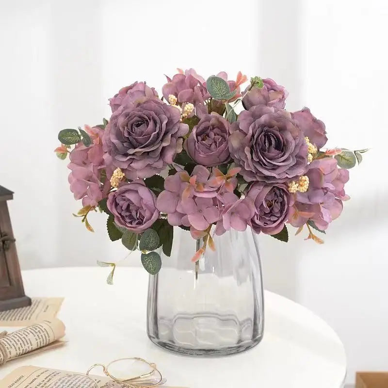 Vintage Silk Peony Bouquet