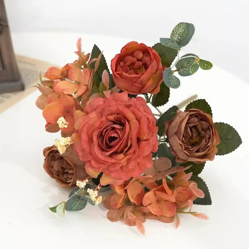 Vintage Silk Peony Bouquet