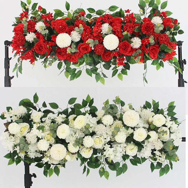 Luxury White Rose Flower Row