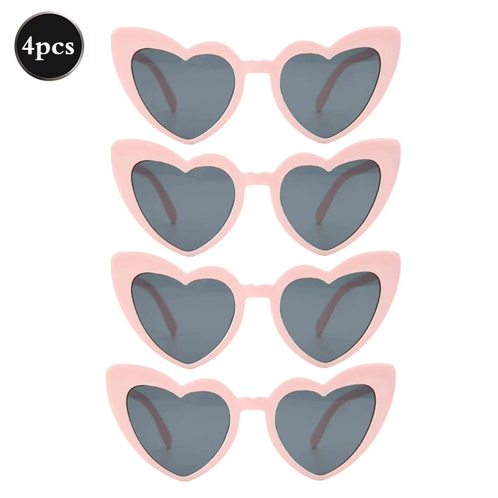 Bachelorette Party Favors Heart Sunglasses Satin Hair Scrunchies Bridesmaid Proposal Box Fillers Bridal Shower Gifts Photo Props
