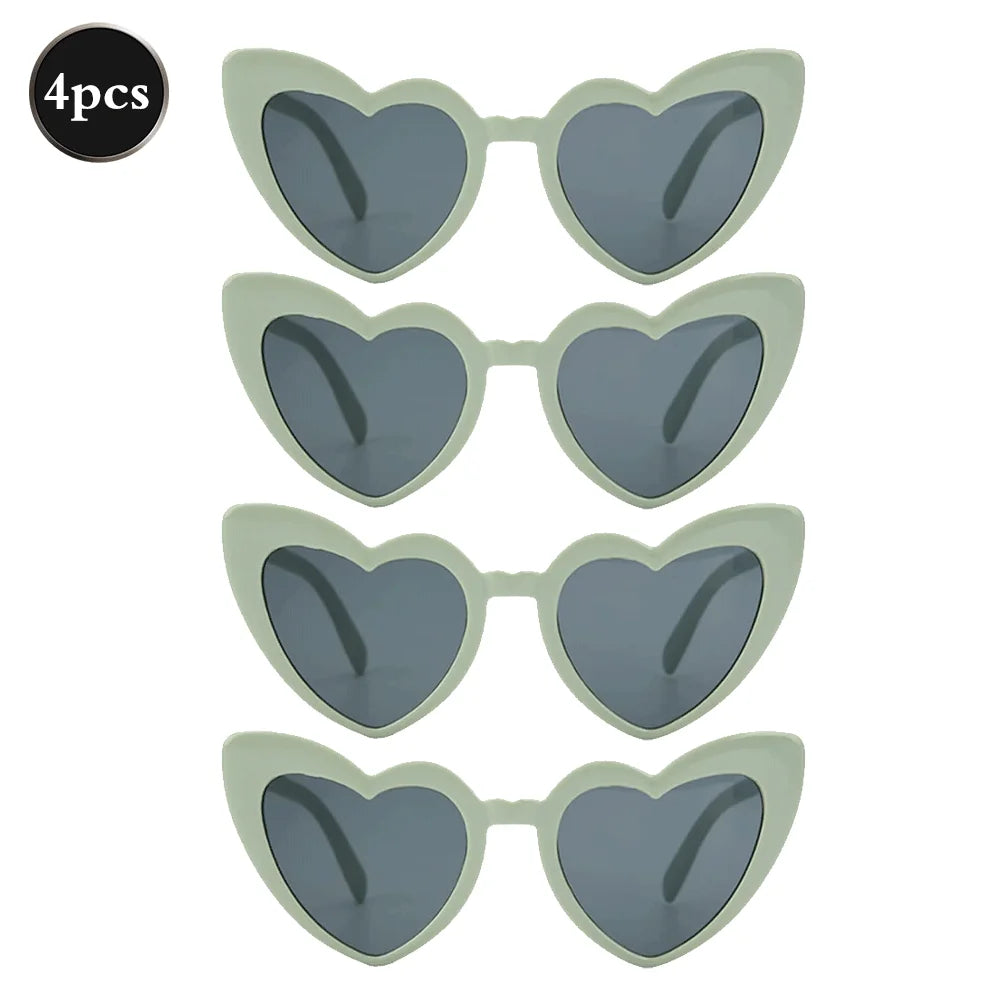 Bachelorette Party Favors Heart Sunglasses Satin Hair Scrunchies Bridesmaid Proposal Box Fillers Bridal Shower Gifts Photo Props