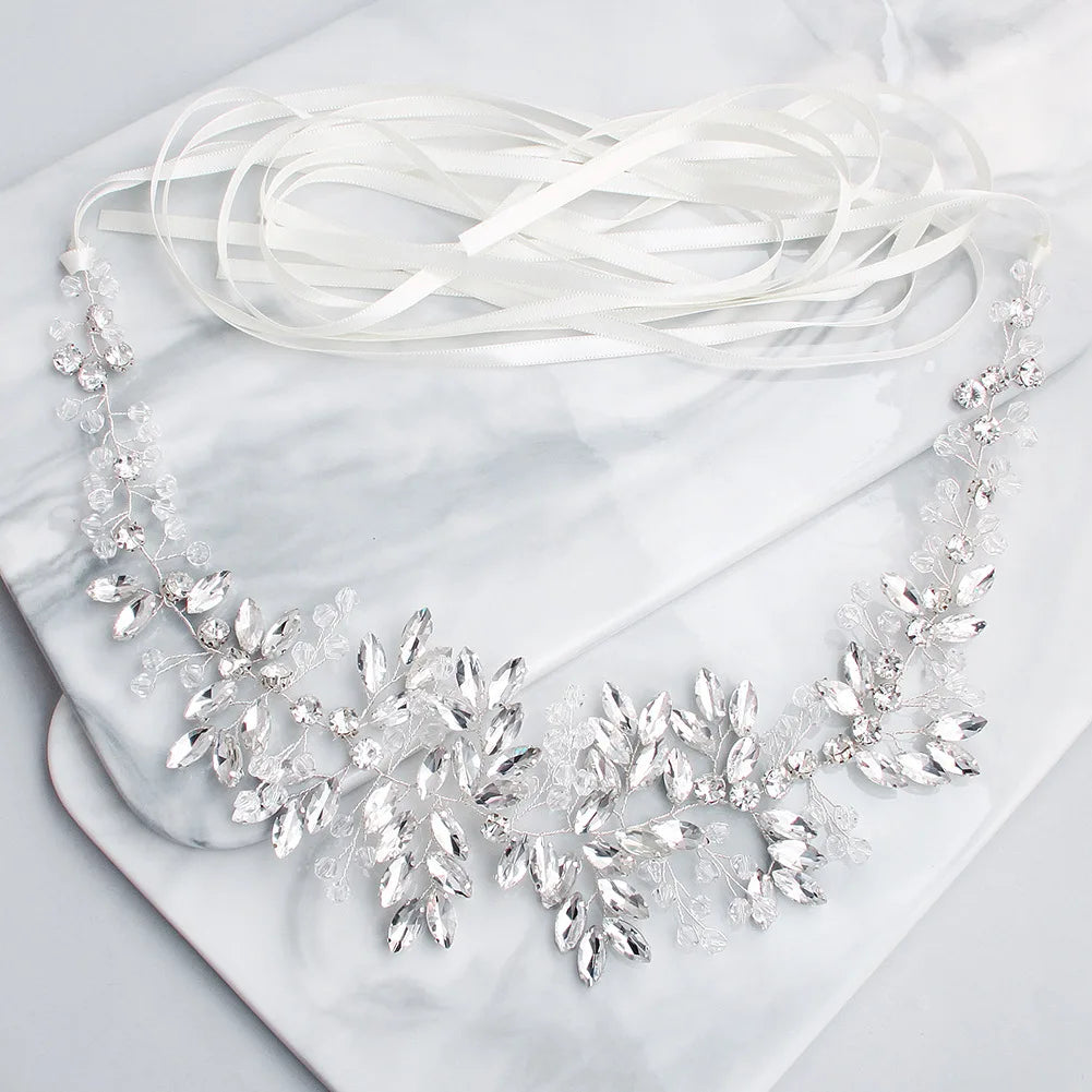 Fashion Crystal Belts for Women Handmade Rhinestone Trendy Prom Dress Belt Party Bridesmaid Gift Bridal Wedding Accessorie