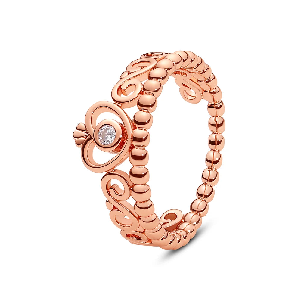 925 Sterling Silver Rings For Women Original Infinity Love Heart Engagement Wedding Ring Rose Gold Crystals Luxury Jewelry Gift