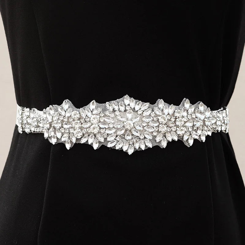 Crystal Wedding Belts Rhinestone Bridal Belt for Wedding Dress Fashion Party Prom Dress Belt Strass Bride Sash Bridesmaid Gift