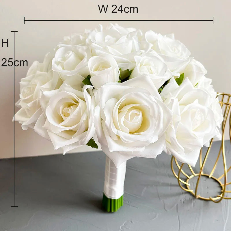 White Silk Wedding Bouquet