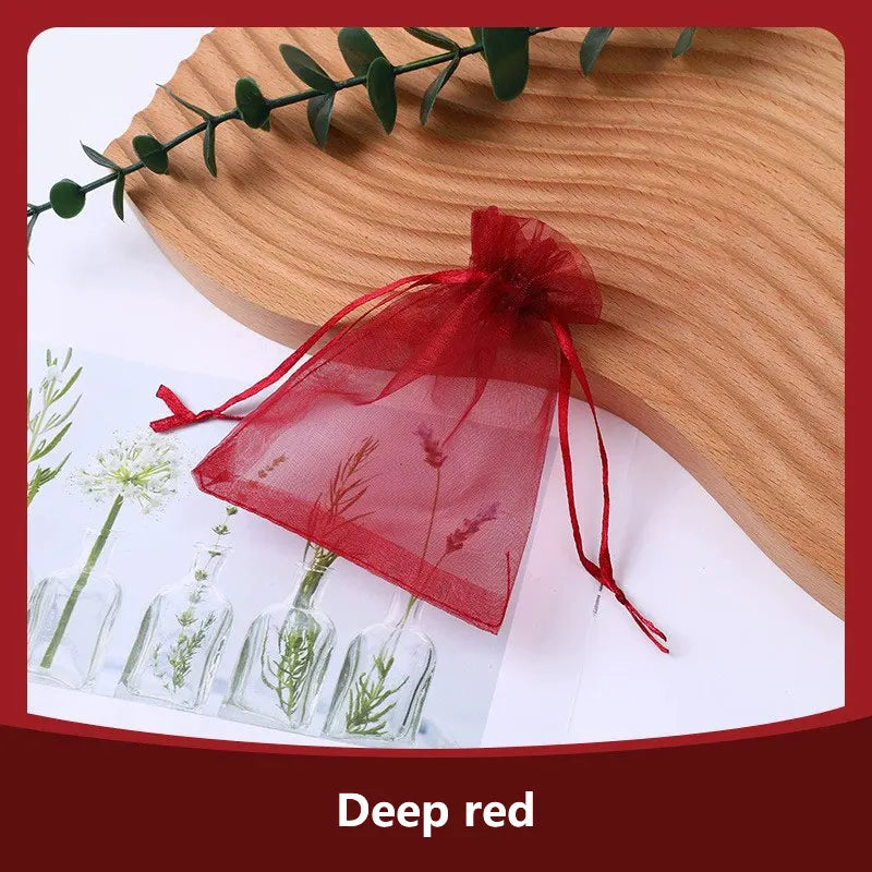100Pcs/lot 7x9 9x12 10x15 13x18CM Organza Bags Jewelry Bag Wedding Party Decoration Drawable Bags Gift Pouches Jewelry Packaging