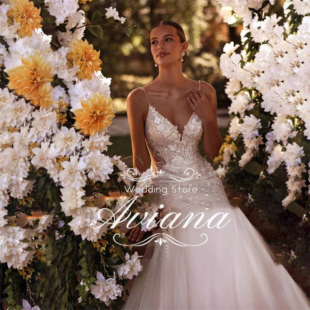 Spaghetti Strap Mermaid Wedding Dress