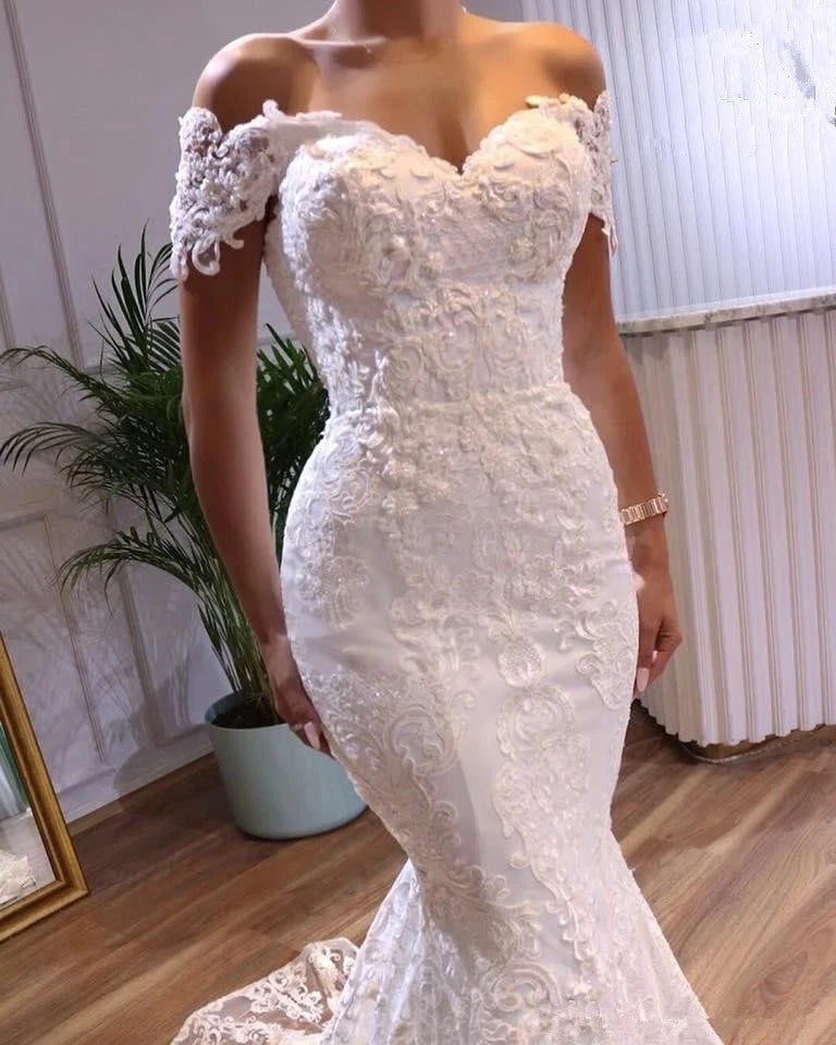 Off Shoulder Mermaid Wedding Dress