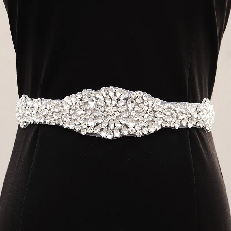 Crystal Wedding Belts Rhinestone Bridal Belt for Wedding Dress Fashion Party Prom Dress Belt Strass Bride Sash Bridesmaid Gift