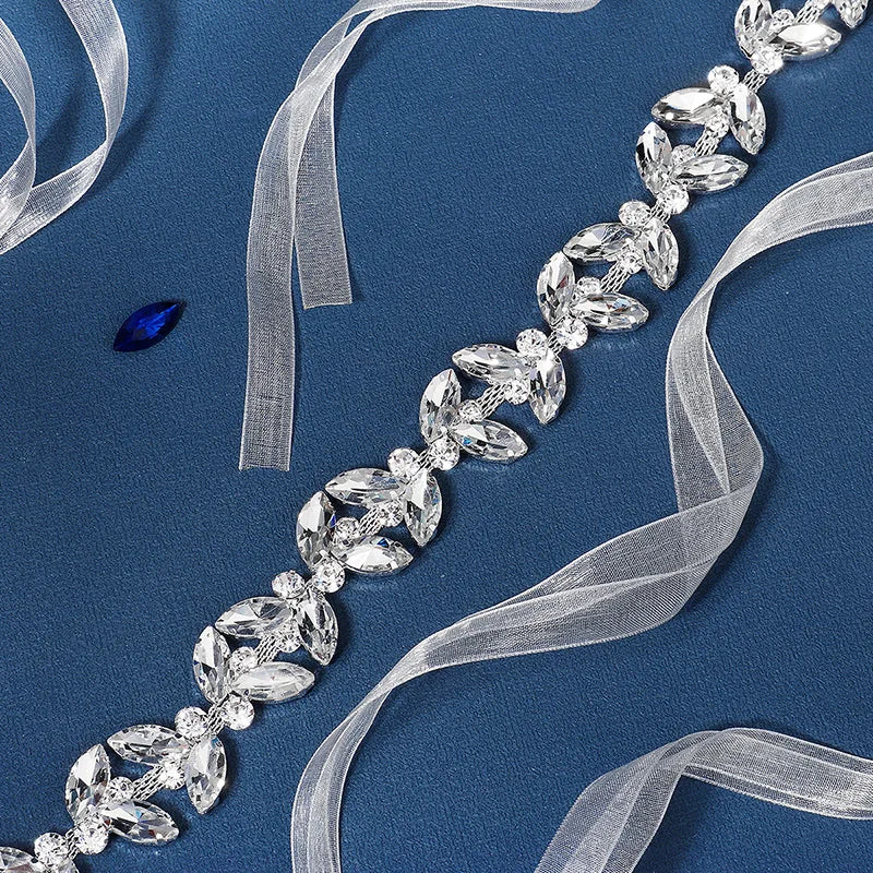 Fashion Crystal Belts for Women Handmade Rhinestone Trendy Prom Dress Belt Party Bridesmaid Gift Bridal Wedding Accessorie