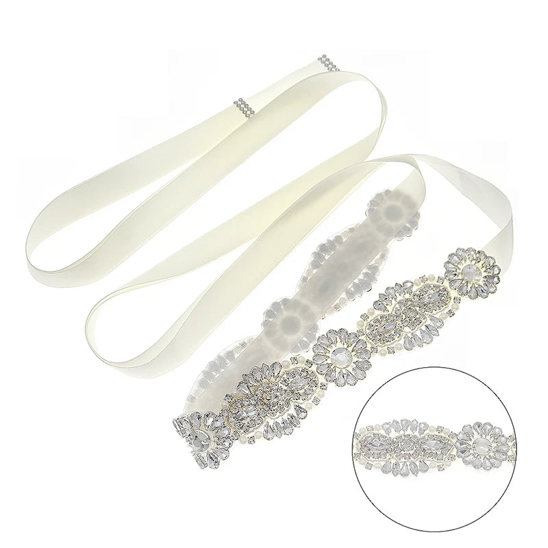 Crystal Wedding Belts Rhinestone Bridal Belt for Wedding Dress Fashion Party Prom Dress Belt Strass Bride Sash Bridesmaid Gift