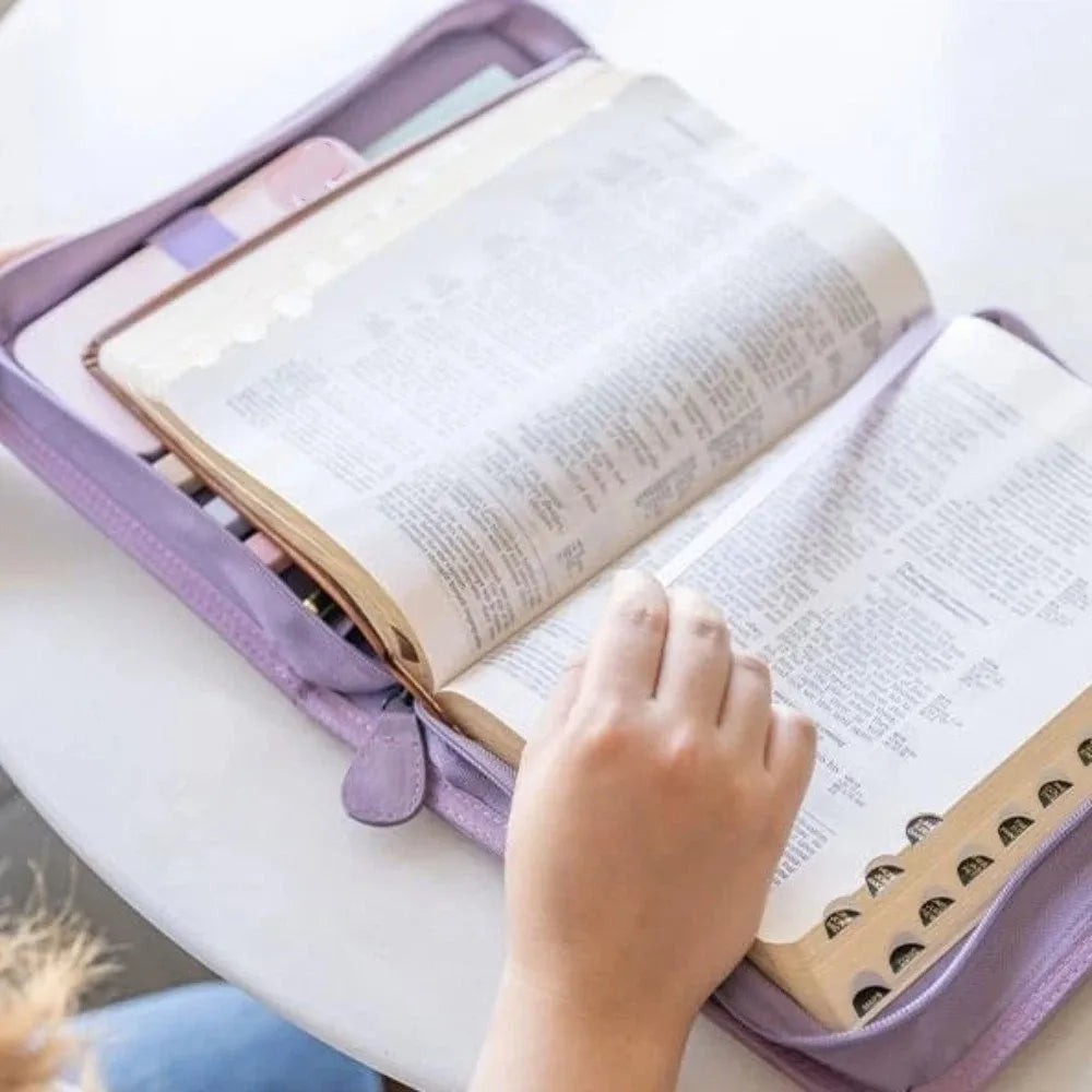 Cross Design Vegan Leather Bible Cover