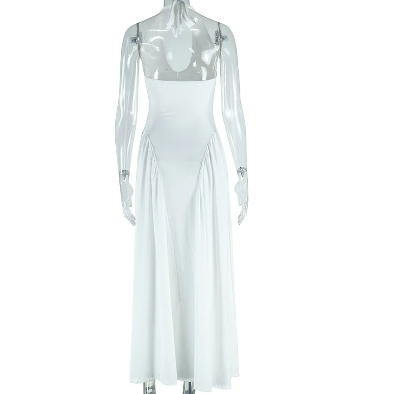 Sexy Backless Halter A-Line Dress