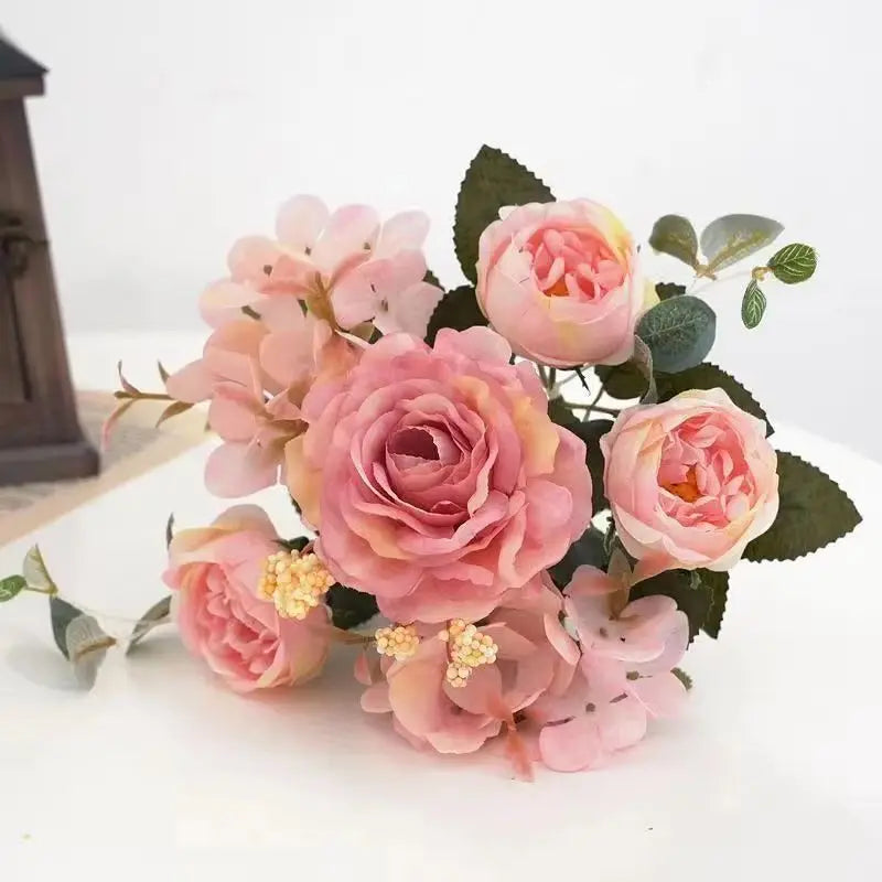 Vintage Silk Peony Bouquet