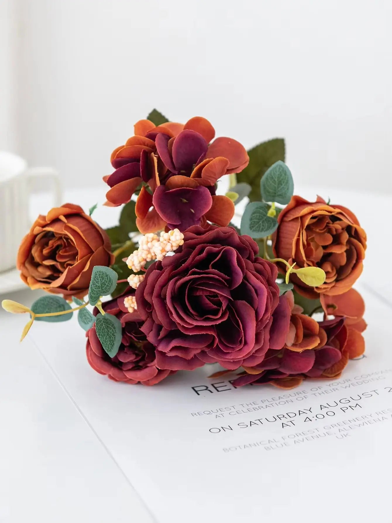 Vintage Silk Peony Bouquet