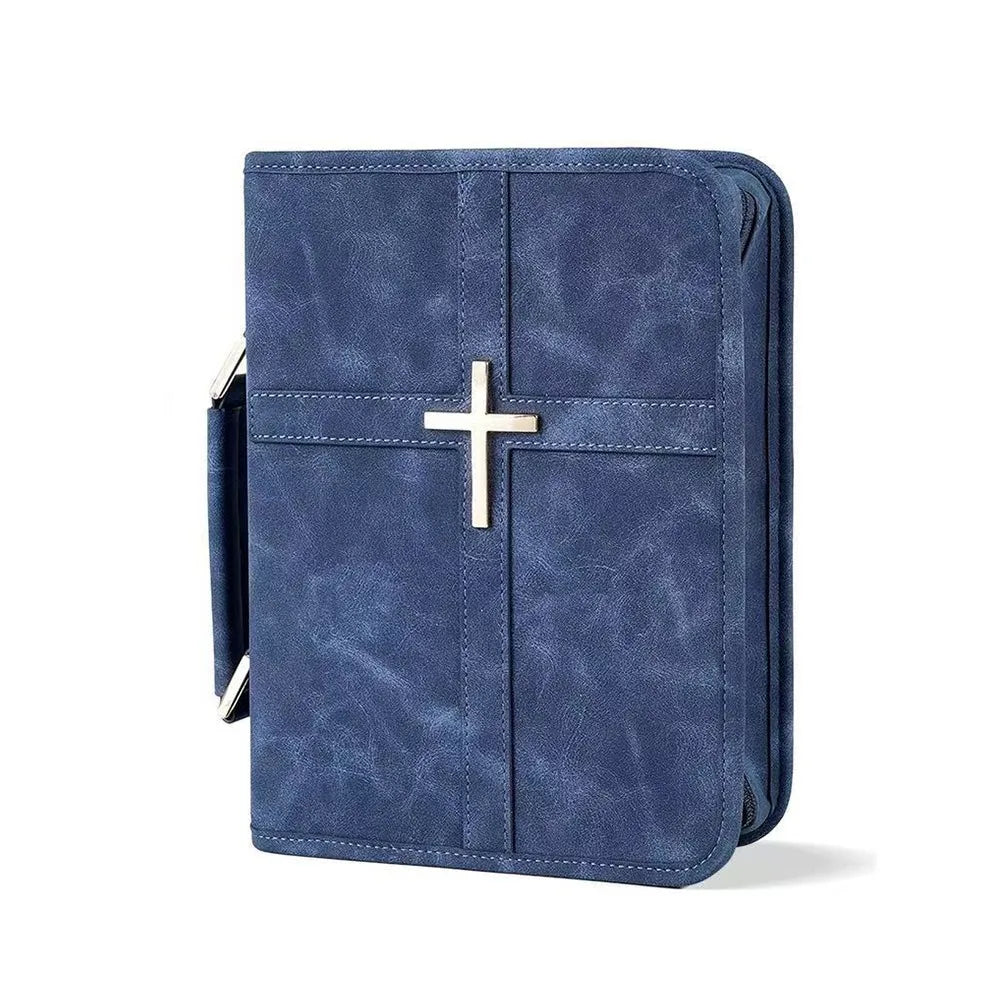 Cross Design Vegan Leather Bible Cover