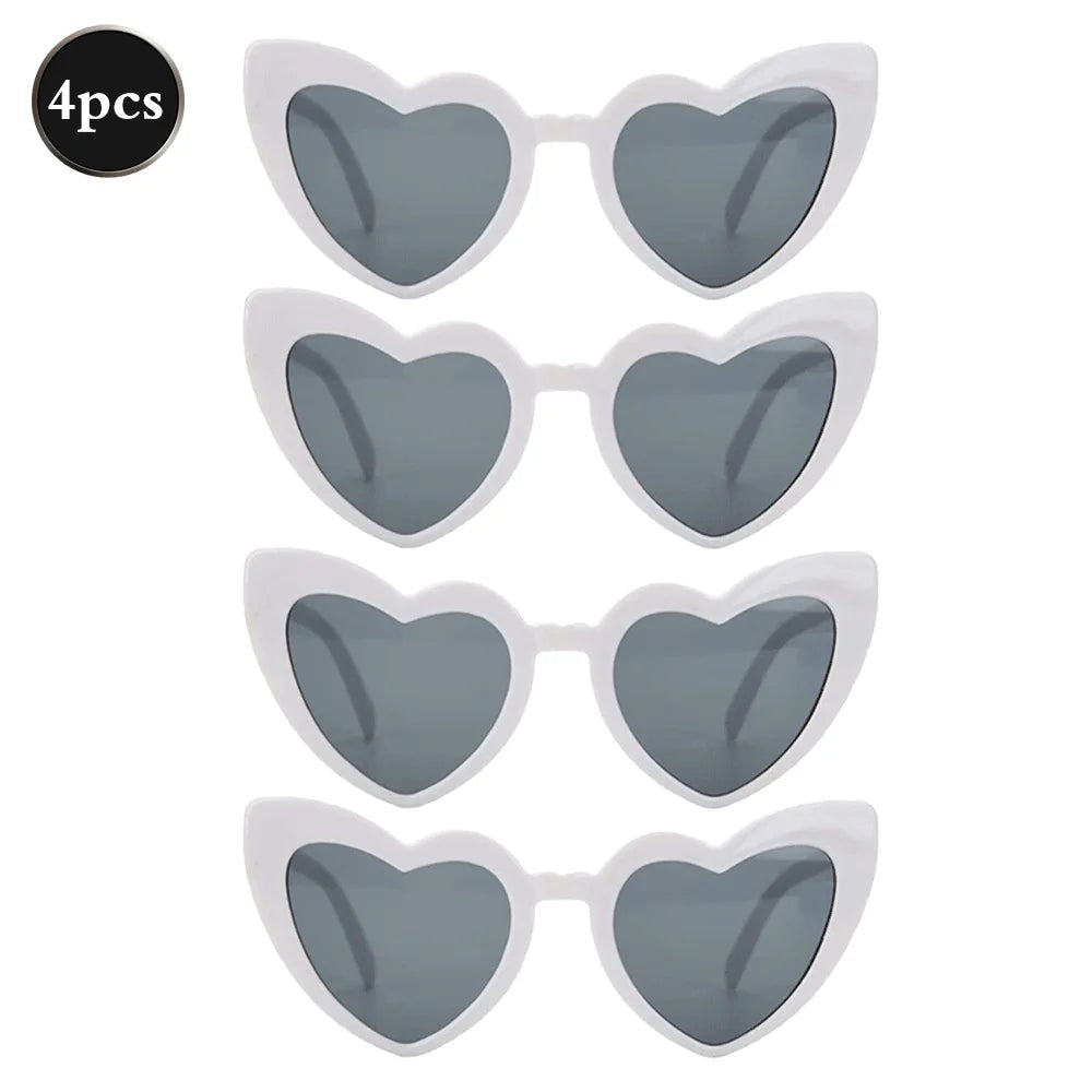 Bachelorette Party Favors Heart Sunglasses Satin Hair Scrunchies Bridesmaid Proposal Box Fillers Bridal Shower Gifts Photo Props