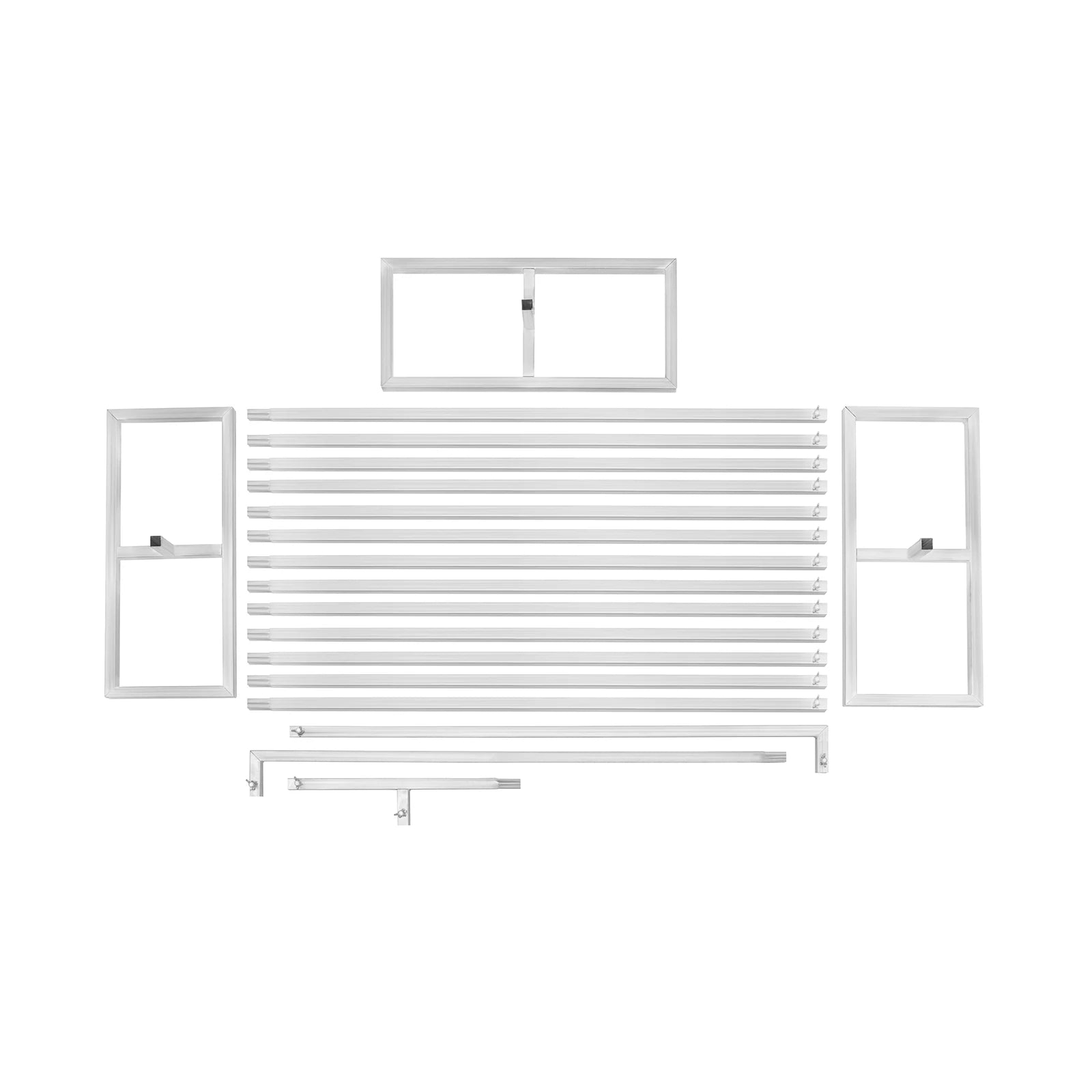 Wedding Stand 3x6m Large Wedding Arch Backdrop Frame Galvanized Iron Silver 20mm Square Tube 1m Section Shrink Connection 50x23cm Base Rustproof Weatherproof Durable for Wedding Birthday Party Decoration Outdoor Indoor Event