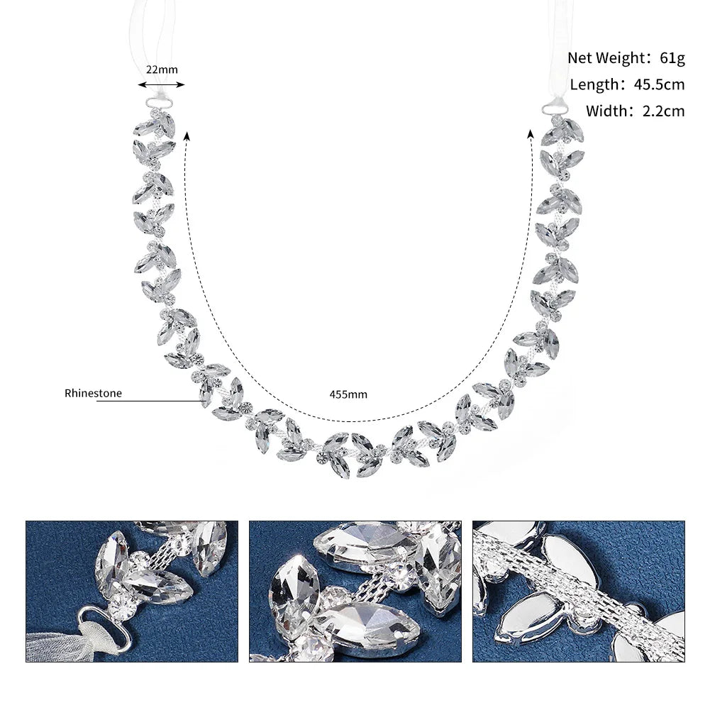 Fashion Crystal Belts for Women Handmade Rhinestone Trendy Prom Dress Belt Party Bridesmaid Gift Bridal Wedding Accessorie