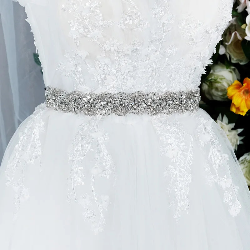 Crystal Wedding Belts Rhinestone Bridal Belt for Wedding Dress Fashion Party Prom Dress Belt Strass Bride Sash Bridesmaid Gift