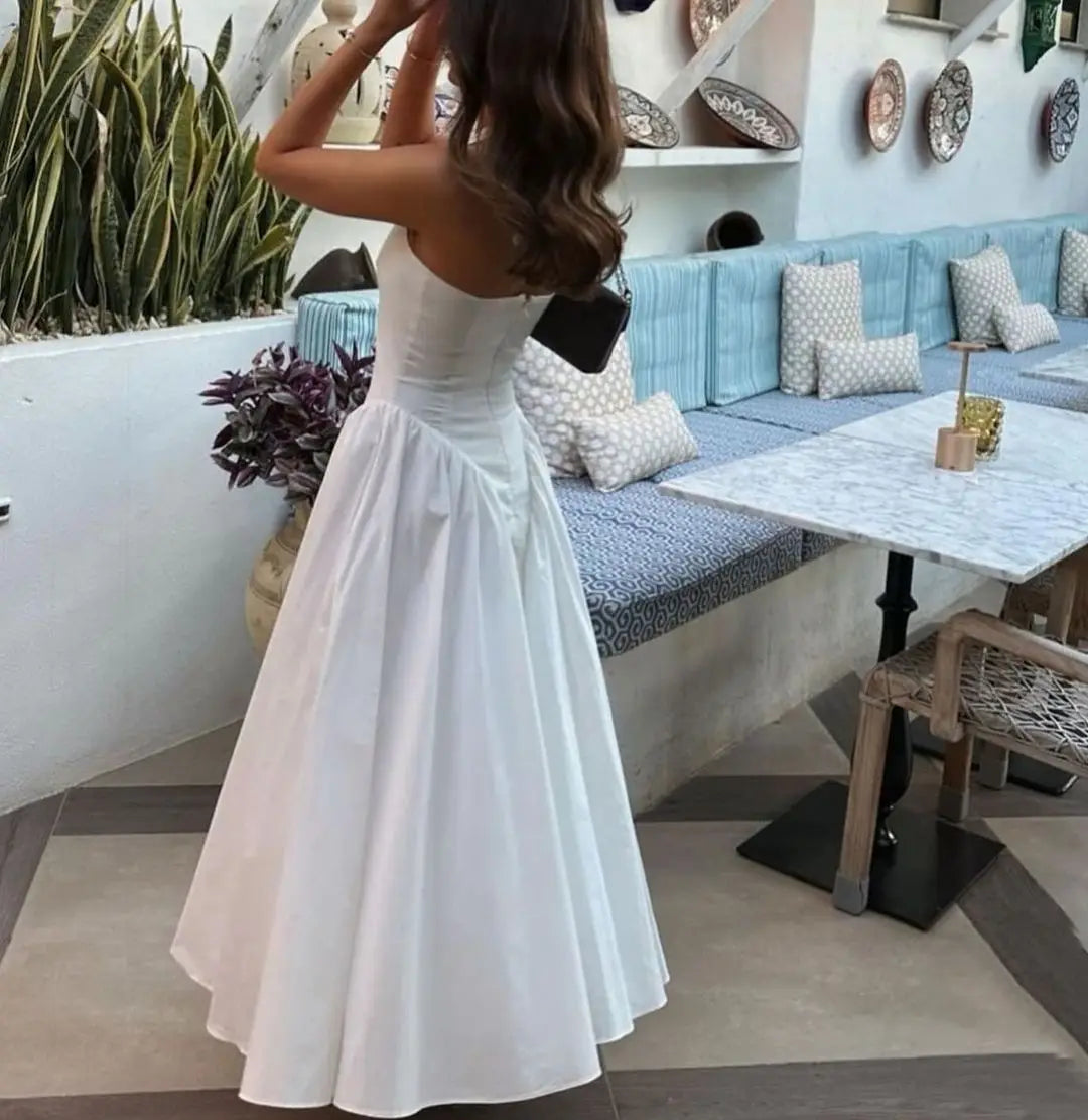Sexy Backless Halter A-Line Dress
