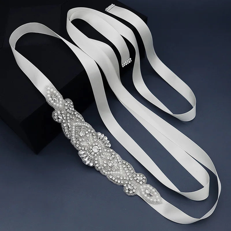 Crystal Wedding Belts Rhinestone Bridal Belt for Wedding Dress Fashion Party Prom Dress Belt Strass Bride Sash Bridesmaid Gift