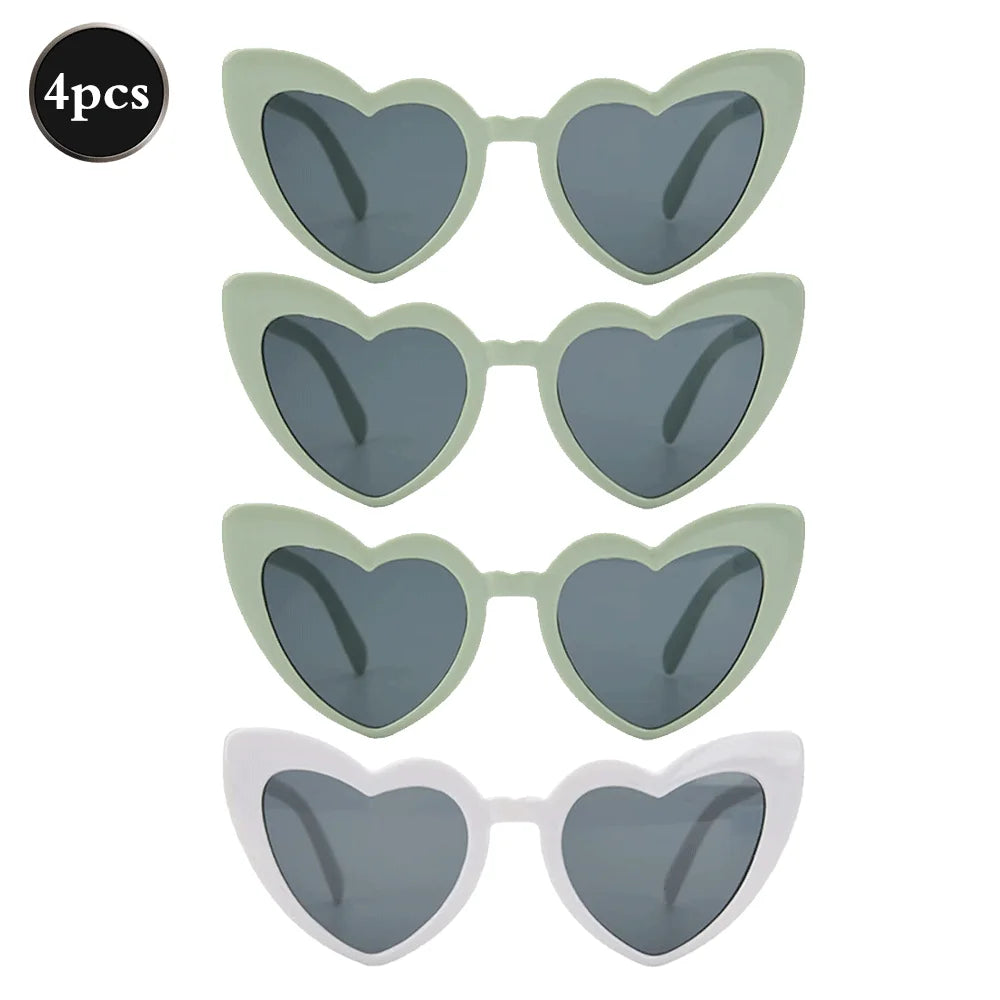 Bachelorette Party Favors Heart Sunglasses Satin Hair Scrunchies Bridesmaid Proposal Box Fillers Bridal Shower Gifts Photo Props