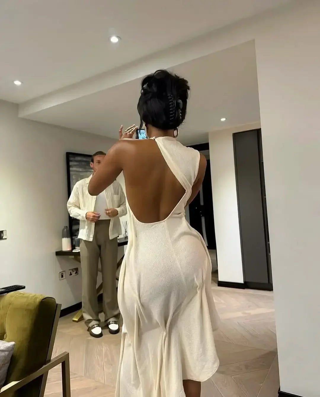 Woman Burgundy Asymmetrical Ruched Mini Dress Elegant Sleeveless Halter Neck Robe Fashion 2026 Lady Summer Evening Party Dresses
