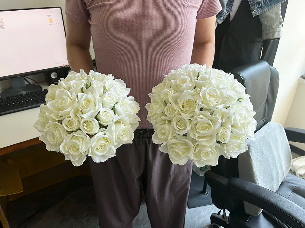 White Silk Wedding Bouquet