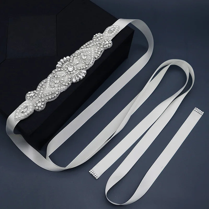 Crystal Wedding Belts Rhinestone Bridal Belt for Wedding Dress Fashion Party Prom Dress Belt Strass Bride Sash Bridesmaid Gift