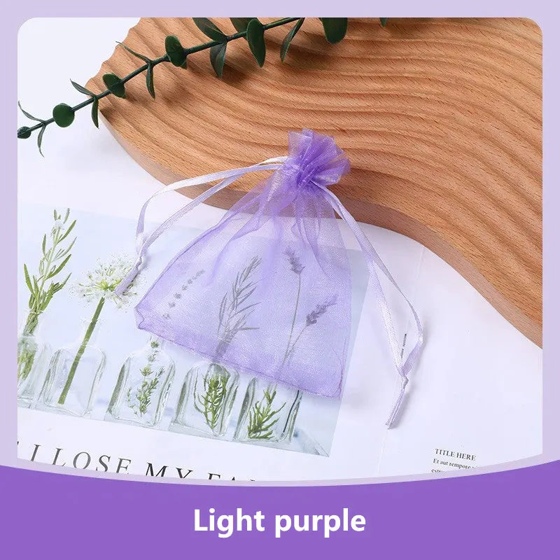 100Pcs/lot 7x9 9x12 10x15 13x18CM Organza Bags Jewelry Bag Wedding Party Decoration Drawable Bags Gift Pouches Jewelry Packaging