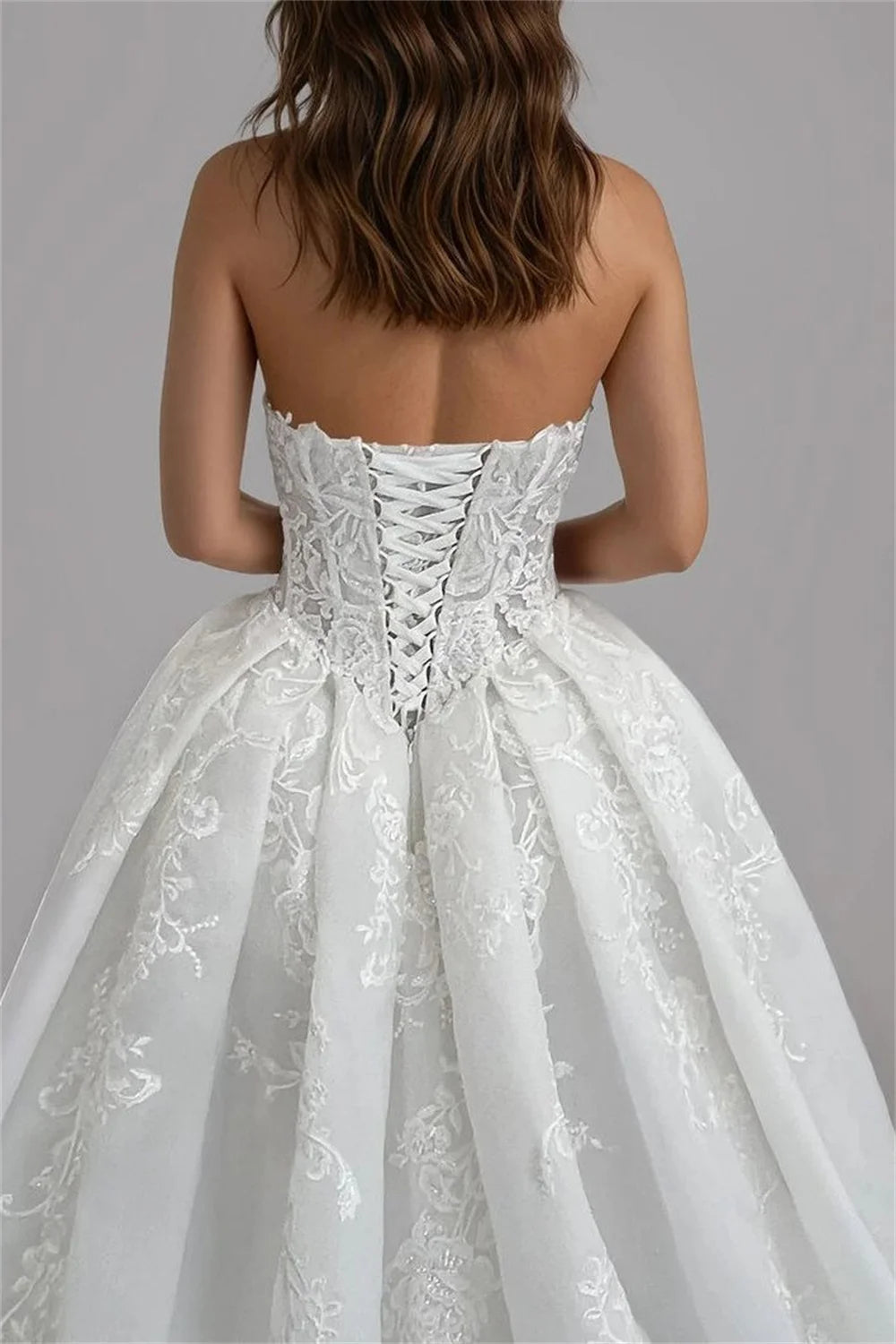Strapless Lace Mermaid Wedding Dress