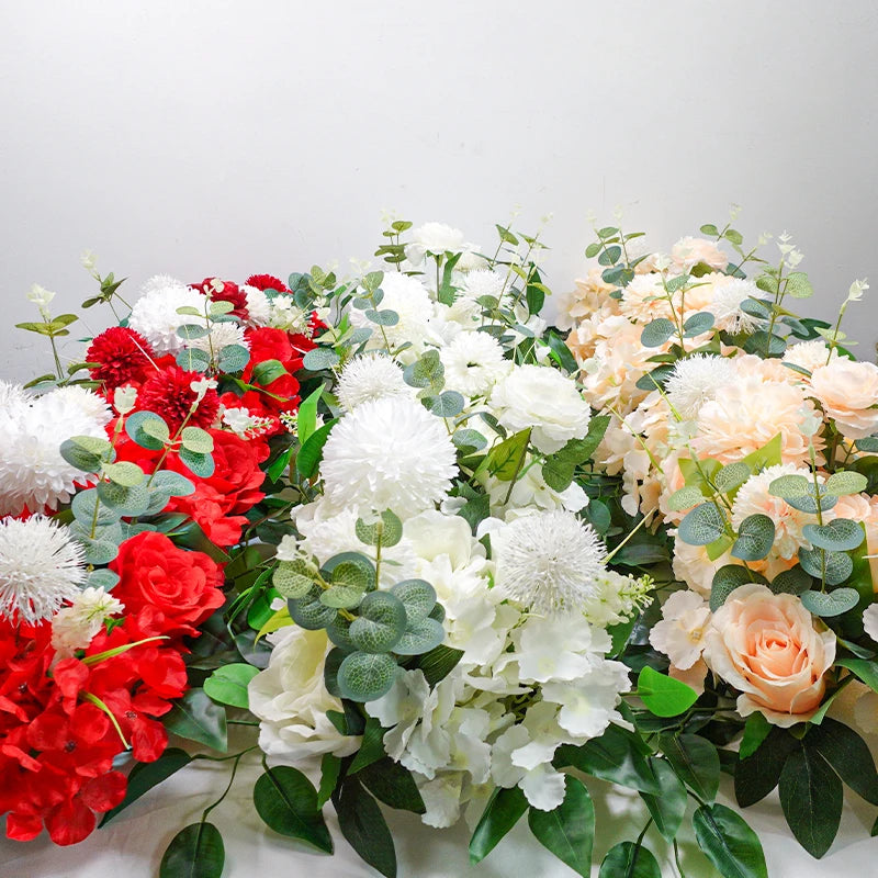 Luxury White Rose Flower Row