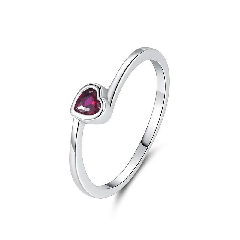Original 925 Sterling Silver Ring Love Heart Wishbone Moon Sun Rings Crystal Rose Gold For Women Wedding Gift Luxury Jewelry