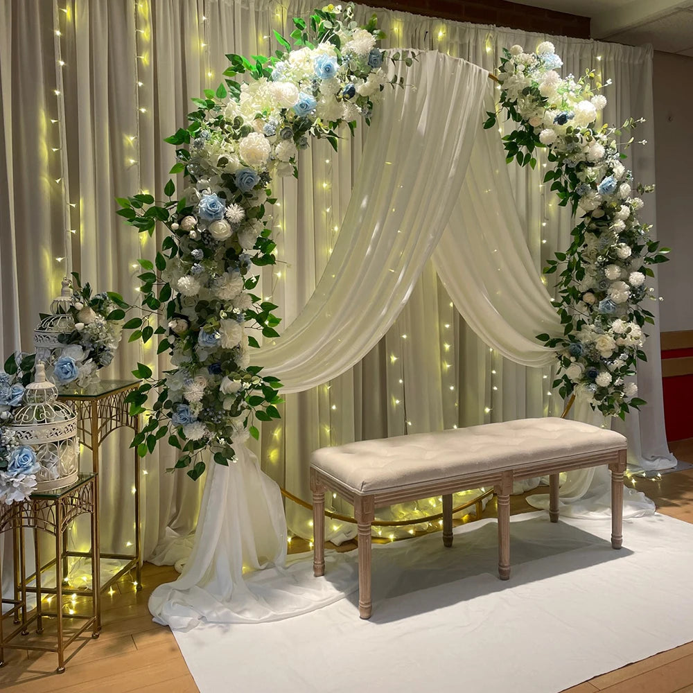 Luxury White Rose Flower Row