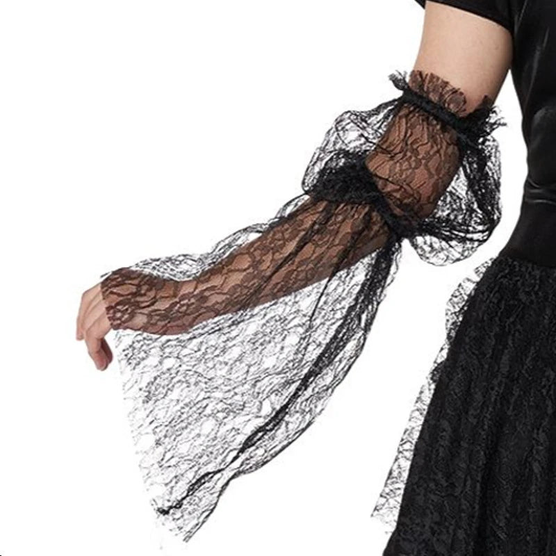White Lace Bridal Gloves