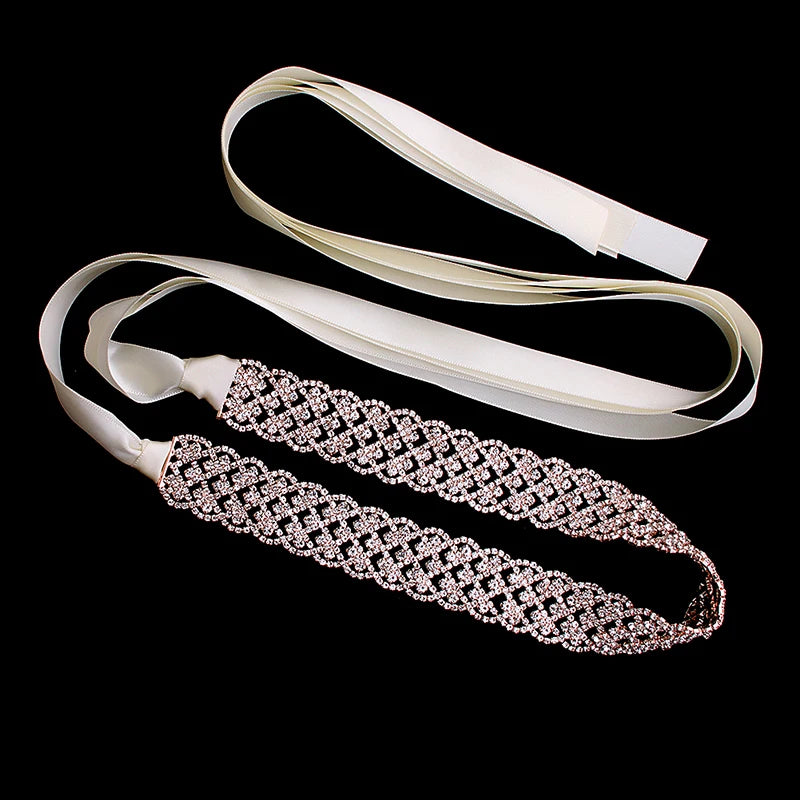 Crystal Wedding Belts Rhinestone Bridal Belt for Wedding Dress Fashion Party Prom Dress Belt Strass Bride Sash Bridesmaid Gift