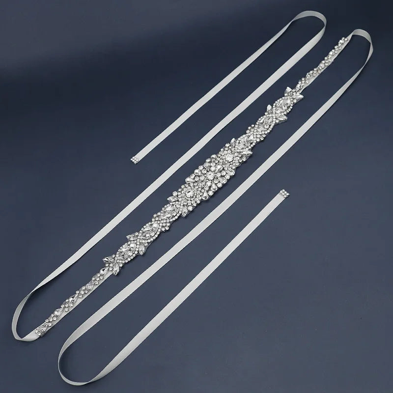 Crystal Wedding Belts Rhinestone Bridal Belt for Wedding Dress Fashion Party Prom Dress Belt Strass Bride Sash Bridesmaid Gift