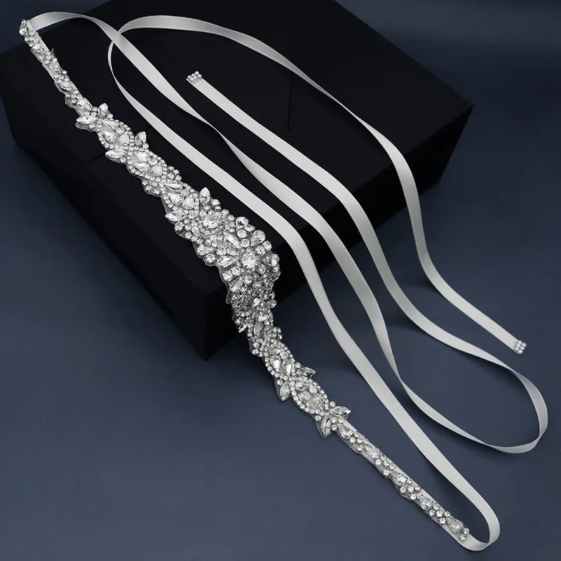 Crystal Wedding Belts Rhinestone Bridal Belt for Wedding Dress Fashion Party Prom Dress Belt Strass Bride Sash Bridesmaid Gift