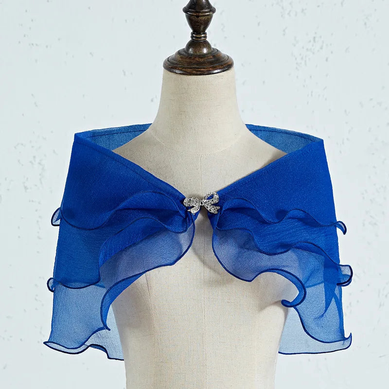 Bridal Shawl with Removable Shoulder Straps Wedding Party Dress Arm Covering Shawl Elegant Wedding Guze