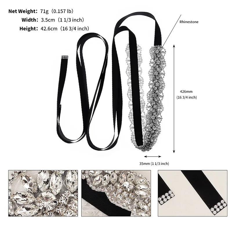 Crystal Wedding Belts Rhinestone Bridal Belt for Wedding Dress Fashion Party Prom Dress Belt Strass Bride Sash Bridesmaid Gift