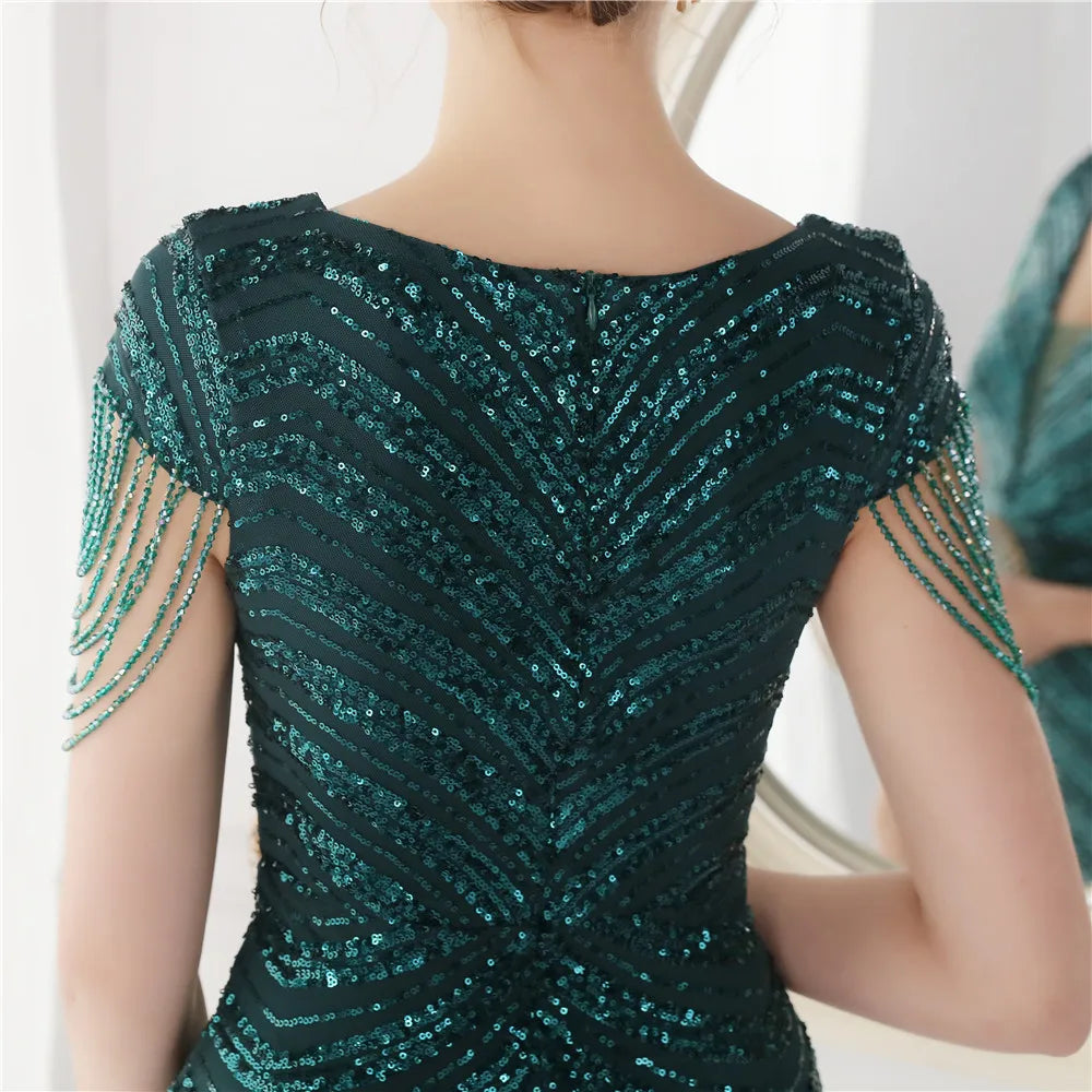 Beaded Mermaid Formal Evening Dress