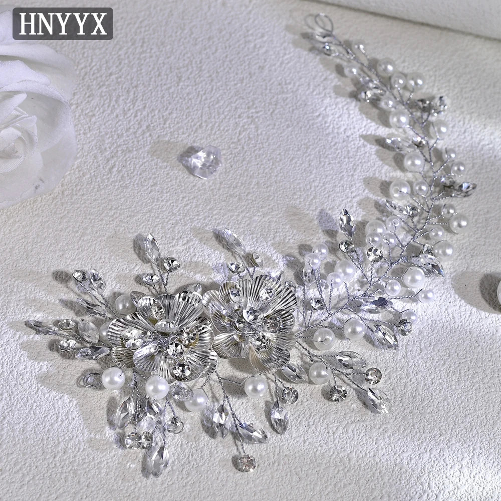 HNYYX Wedding Belt Red Rhinestone Bridal Party Pearl Accessories Luxury Women's Belt Fashion Ladies Dress SA265