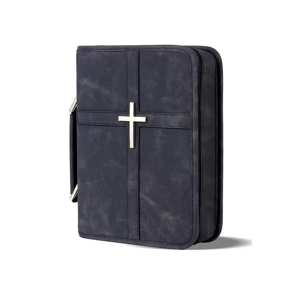 Cross Design Vegan Leather Bible Cover