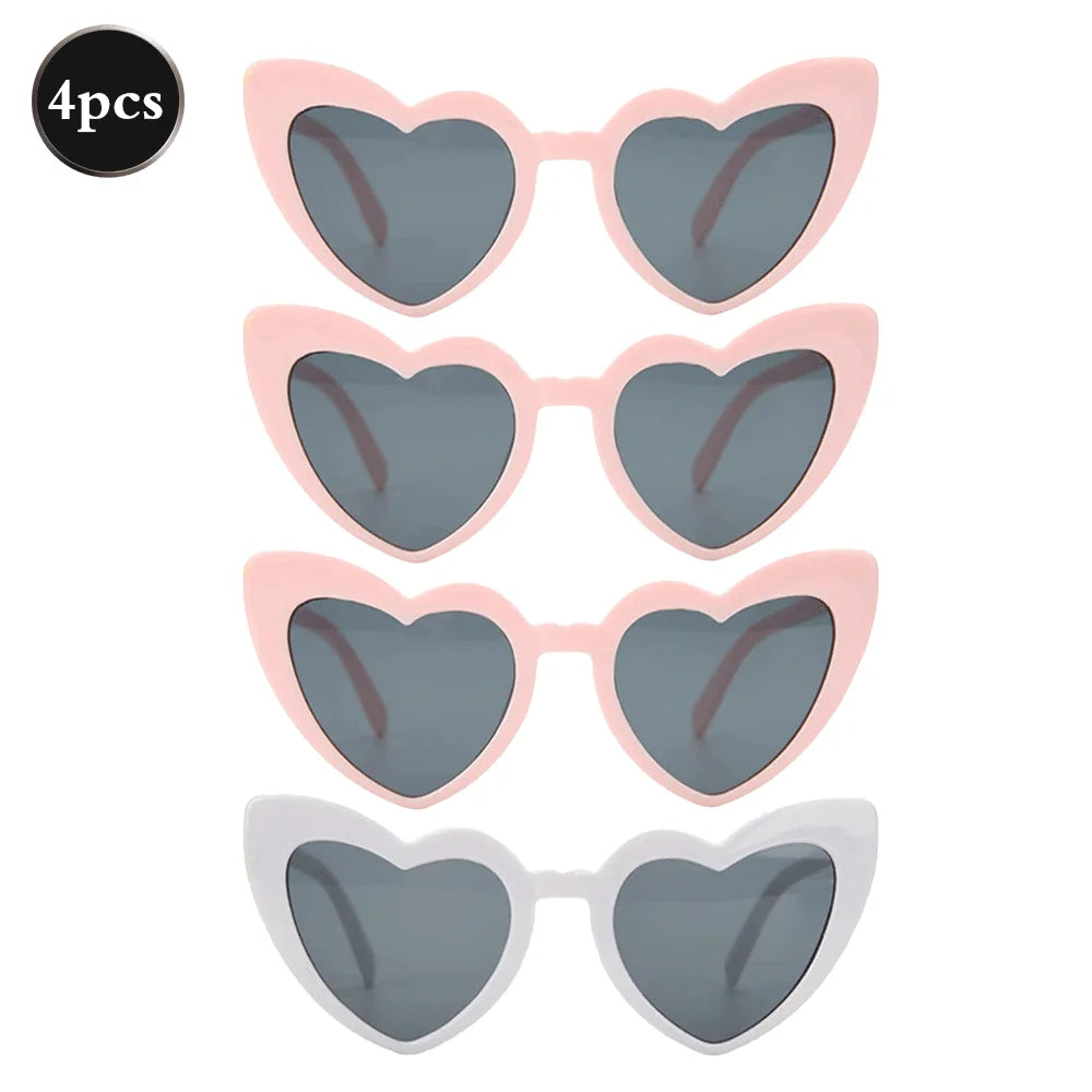 Bachelorette Party Favors Heart Sunglasses Satin Hair Scrunchies Bridesmaid Proposal Box Fillers Bridal Shower Gifts Photo Props