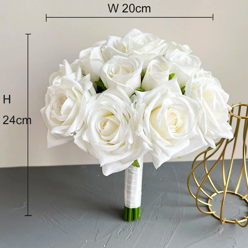 White Silk Wedding Bouquet