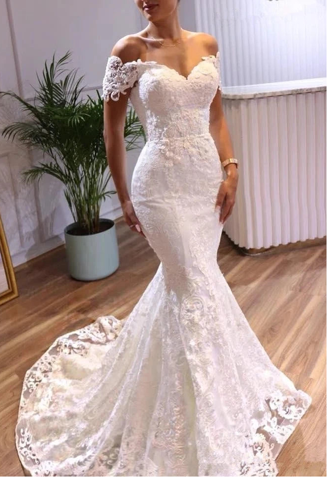 Off Shoulder Mermaid Wedding Dress