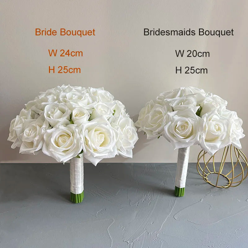 White Silk Wedding Bouquet