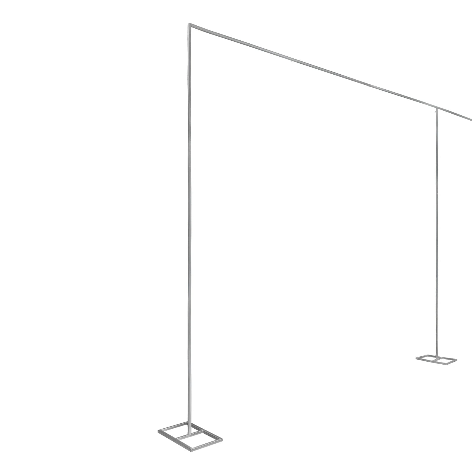 Wedding Stand 3x6m Large Wedding Arch Backdrop Frame Galvanized Iron Silver 20mm Square Tube 1m Section Shrink Connection 50x23cm Base Rustproof Weatherproof Durable for Wedding Birthday Party Decoration Outdoor Indoor Event